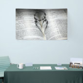 Kroon van Thorns Heart en Bijbel Spandoek (Beurs)