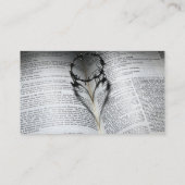 Kroon van Thorns Heart en Bijbel Visitekaartje (Achterkant)