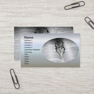 Kroon van Thorns Heart en Bijbel Visitekaartje