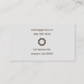 Kroon van Thorns Visitekaartje (Achterkant)