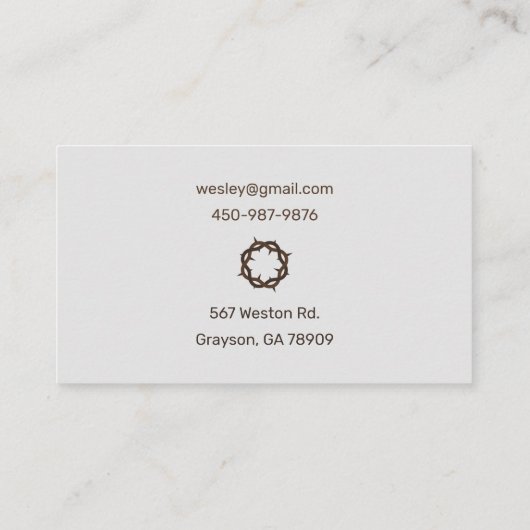 Kroon van Thorns Visitekaartje (Achterkant)