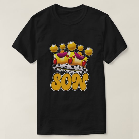 Kroon van zoon koning t-shirt (Design voorkant)