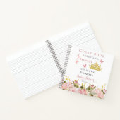 Kroon | Vlinders Bloemenkroon Prinses Baby Shower  Notitieboek (Binnen)