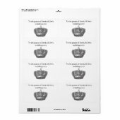 Kroon voor de koning etiket (Full Sheet)