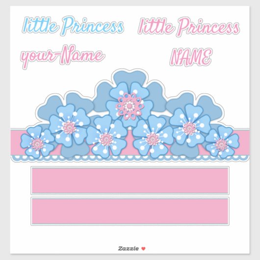 Kroon voor kleine prinses sticker (Vel)