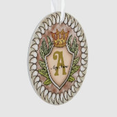 Kroon Wing Monogram Ornament (voorkant)