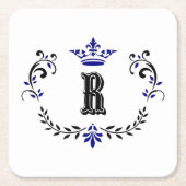 Kroon Wreath Monogram 'R' Kartonnen Onderzetters (Voorkant)