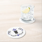 Kroon Wreath Monogram 'W' Ronde Kartonnen Onderzetter (Insitu)