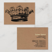 kroon - zwart op karton Tex Visitekaartje (Voorkant / Achterkant)
