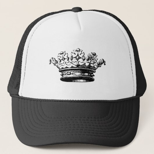  kroon - zwart trucker pet (Voorkant)