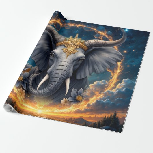 Kroonbewaker van de Hemelpoort de olifant Cadeaupapier (Uitgerold)
