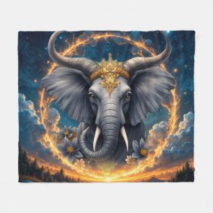 Kroonbewaker van de Hemelpoort de olifant Fleece Deken