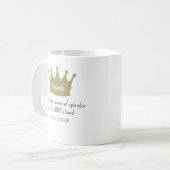 Kroonbijbelvers Christelijk Faith White Koffiemok (Voorkant links)