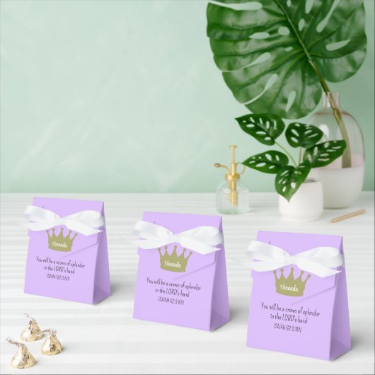 Kroonbijbelvers Christelijk geloofslicht Paarse Bedankdoosjes (Meervoudige)