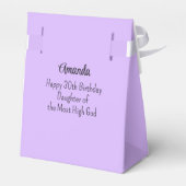 Kroonbijbelvers Christelijk geloofslicht Paarse Bedankdoosjes (Achterkant)