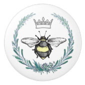 Kroonbijen met keramische knob knop (Voorkant)