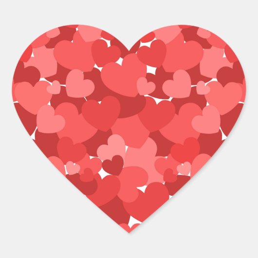 kroonblaadjes hart hart sticker (Voorkant)