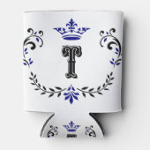 kroonboulevonmonogram "T" Blikjeskoeler (Voorkant)