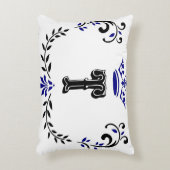 kroonboulevonmonogram "T" Decoratief Kussen (Voorkant(Verticaal))