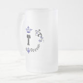 kroonboulevonmonogram "T" Matglas Bierpul (Voorkant links)