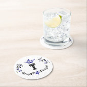 kroonboulevonmonogram "T" Ronde Kartonnen Onderzetter (Insitu)