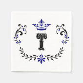 kroonboulevonmonogram "T" Servetten (Voorkant)