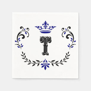 kroonboulevonmonogram "T" Servetten