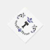 kroonboulevonmonogram "T" Servetten (Hoek)