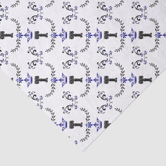 kroonboulevonmonogram "T" Tissuepapier (Detail)