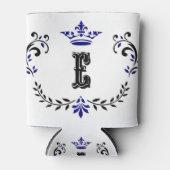 kroonboulevormmonogram "E" Blikjeskoeler (Voorkant)