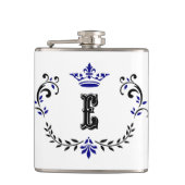 kroonboulevormmonogram "E" Heupfles (Voorkant)