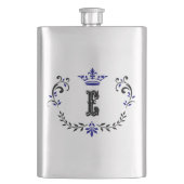 kroonboulevormmonogram "E" Heupfles (Voorkant)