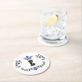 kroonboulevormmonogram "E" Ronde Kartonnen Onderzetter (Insitu)