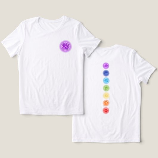 kroonchakra | Sahasrara Tri-Blend Shirt (Ontwerp Voorkant & Achterkant)
