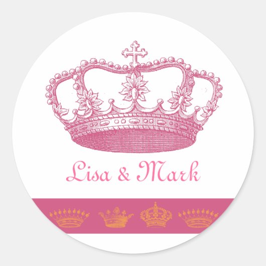 KroonDesign - Roze Ronde Sticker (Voorkant)