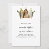 Kroonfoto Quinceanera Kaart (Voorkant)