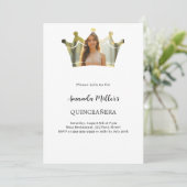 Kroonfoto Quinceanera Kaart (Staand voorkant)