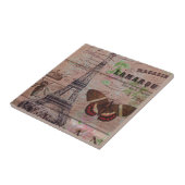 kroonfranse bijenvlinder Parijs Eiffeltoren Tegeltje (Zijkant)