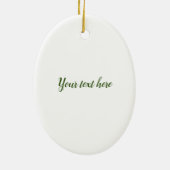  Kroongroene vogel & Holly Keramisch Ornament (Achterkant)