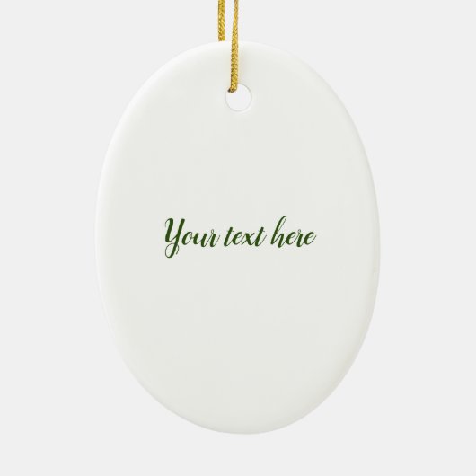  Kroongroene vogel & Holly Keramisch Ornament (Achterkant)