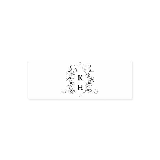 Kroonhart monogram  zelfinktende stempel (Design)