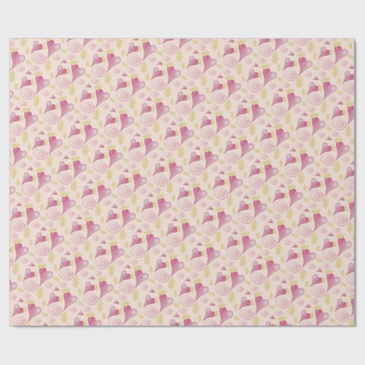 kroonhartwalk en gouden Waterverf Cadeaupapier (Vlak)