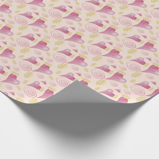 kroonhartwalk en gouden Waterverf Cadeaupapier (Hoek)