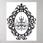  kroonkandelaar in lijst van antiek afbeelding poster (Voorkant)