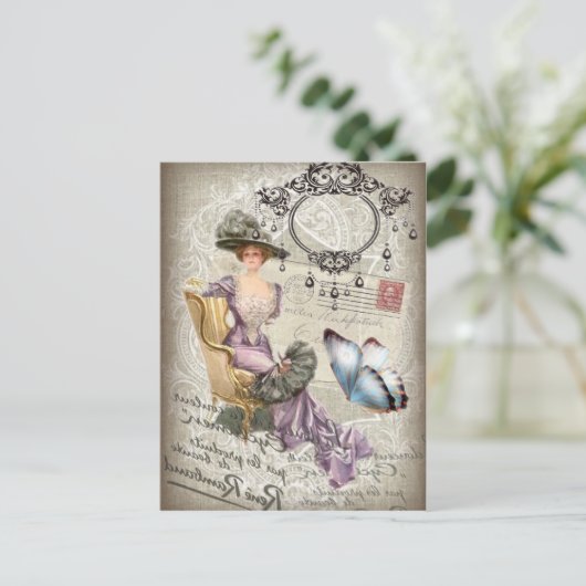  kroonkandelaar Victoriaans Briefkaart (Staand voorkant)