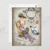  kroonkandelaar Victoriaans Briefkaart (Voorkant / Achterkant)