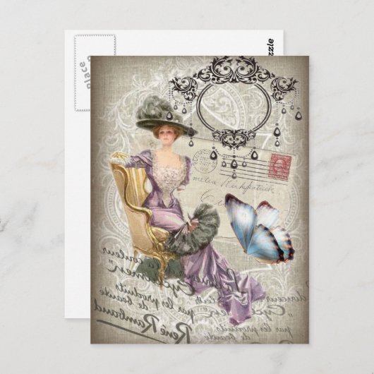  kroonkandelaar Victoriaans Briefkaart (Voorkant / Achterkant)