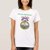  kroonkapjes met kerstboom Bauble, T-shirt (Voorkant)