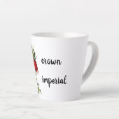 Kroonkeizerlijke  bottenbloem latte mok (Rechterhoek)