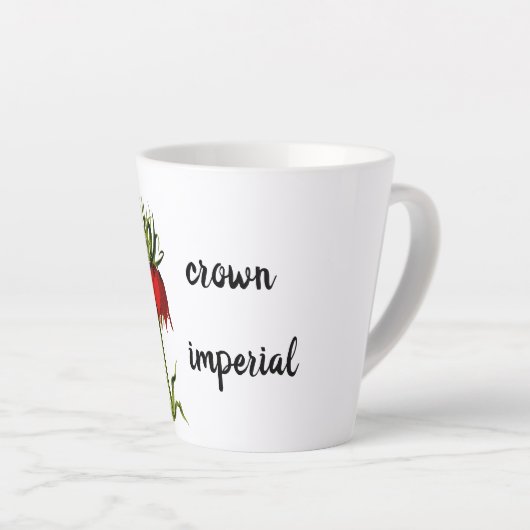 Kroonkeizerlijke  bottenbloem latte mok (Rechterhoek)